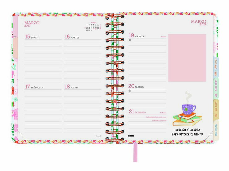 Agenda Finocam 16M Vitae 1/4 Sem/Vista Castellano 2026-27 Azul