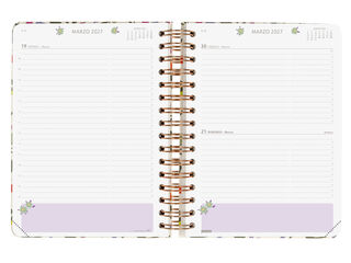 Agenda Finocam Moniquilla D&iacute;a P&aacute;gina 2027 Castellano Verde