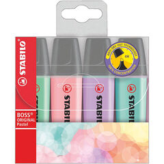 Marcador flúor Stabilo Boss pastel 4 colores Marcador flúor Stabilo Boss pastel 4 colores