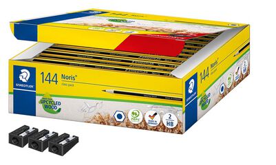 Lpices grafito Staedtler Noris 120 pack escolar 144u