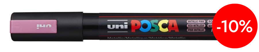 Retolador Posca PC-5M 1,8-2,5mm rosa metall