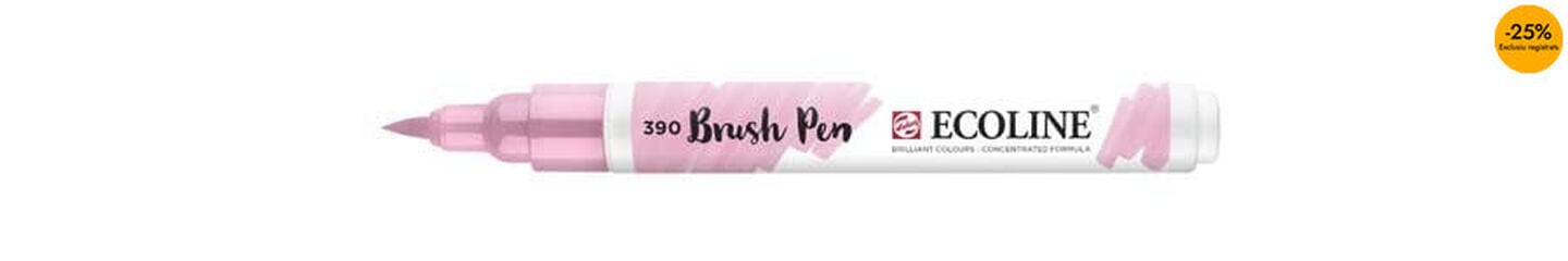 Retolador Ecoline Brush Pen rosa pastel 390