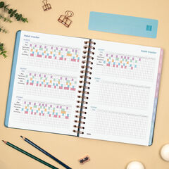 Agenda Finocam Optimal Semana Vista Horizontal 2027 Multiling&uuml;e Azul