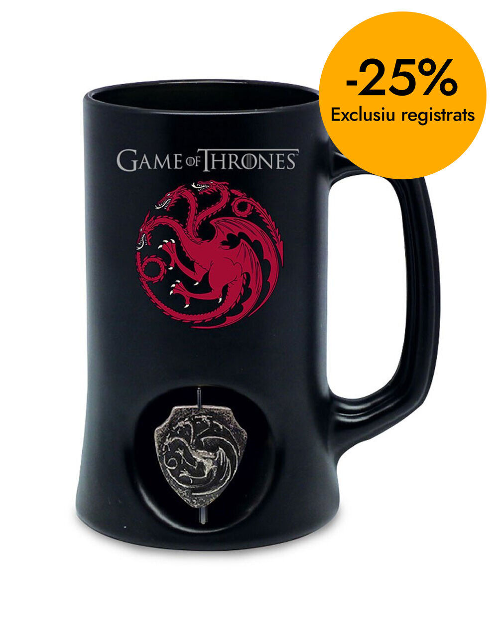 Targaryen Logo Jarra Negra 3D Got