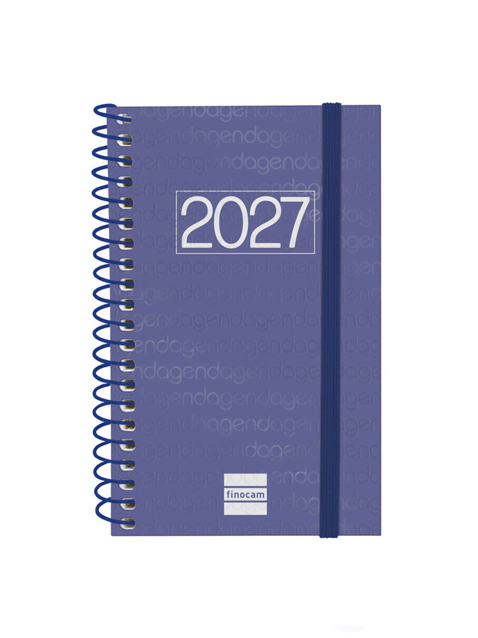 Agenda Finocam Year Semana Vista Horizontal 2027 Catal&aacute;n Azul