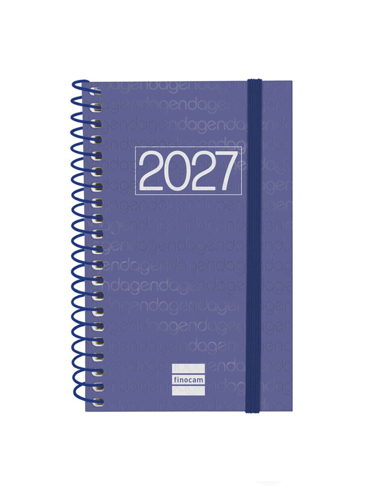 Agenda Finocam Year Semana Vista Horizontal 2027 Catal&aacute;n Azul