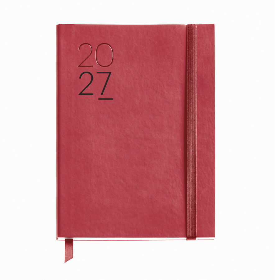 Agenda Miquelrius Journal Semana Vista Multiling&uuml;e 2027 Luxor Rojo