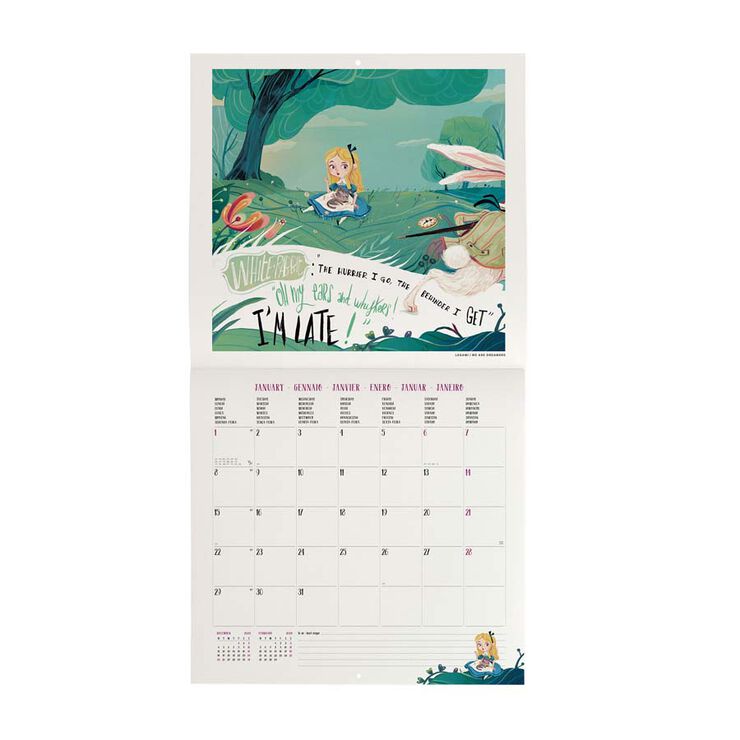 Calendario pared Legami 30X29 2024 Alice