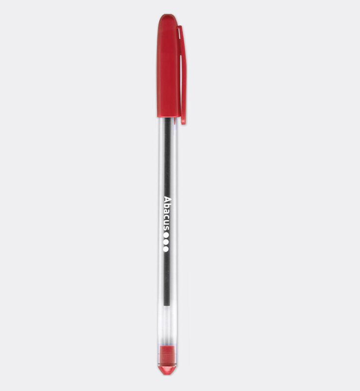 Bolígrafo Abacus rojo 50u