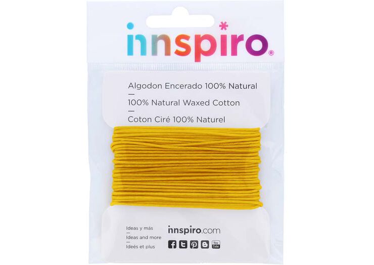 Cordel Encerado Innspiro amarillo 1mm 5m