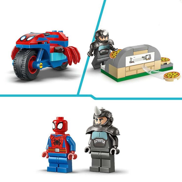 LEGO® Spidey Spidey amb la Moto vs. Rhino 11206