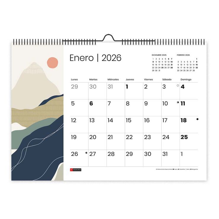 Calendari Miquelrius paret A3 2026 castellà Mountains
