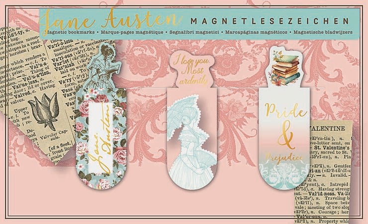 Puntos de libro magn&eacute;ticos Jane Austen 3u