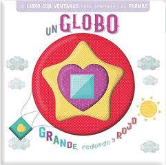 Un globo grande, redondo y rojo