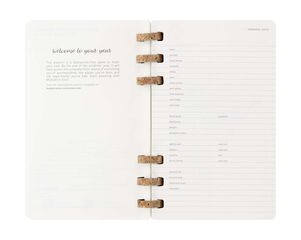Agenda escolar espiral moleske tapa blanda sem/vista L 2025-26 negro