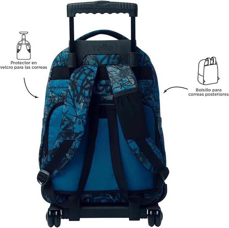 Mochila con ruedas Totto Renglones Urban Graph