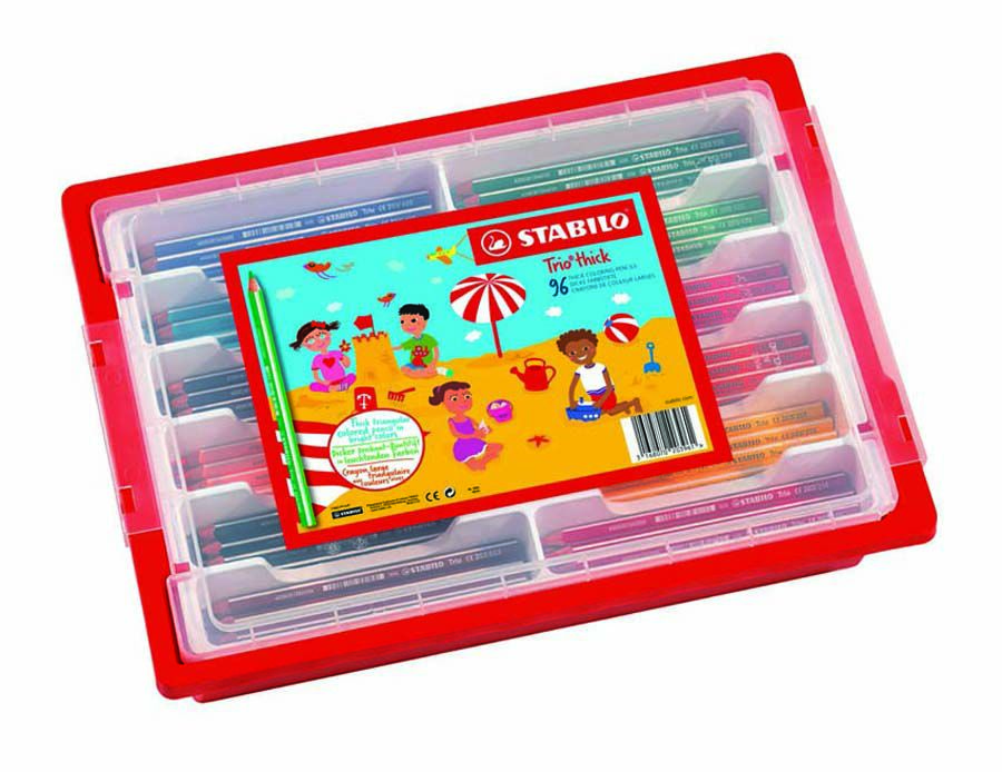 L&aacute;pices de colores Stabilo Trio thick grueso 96u