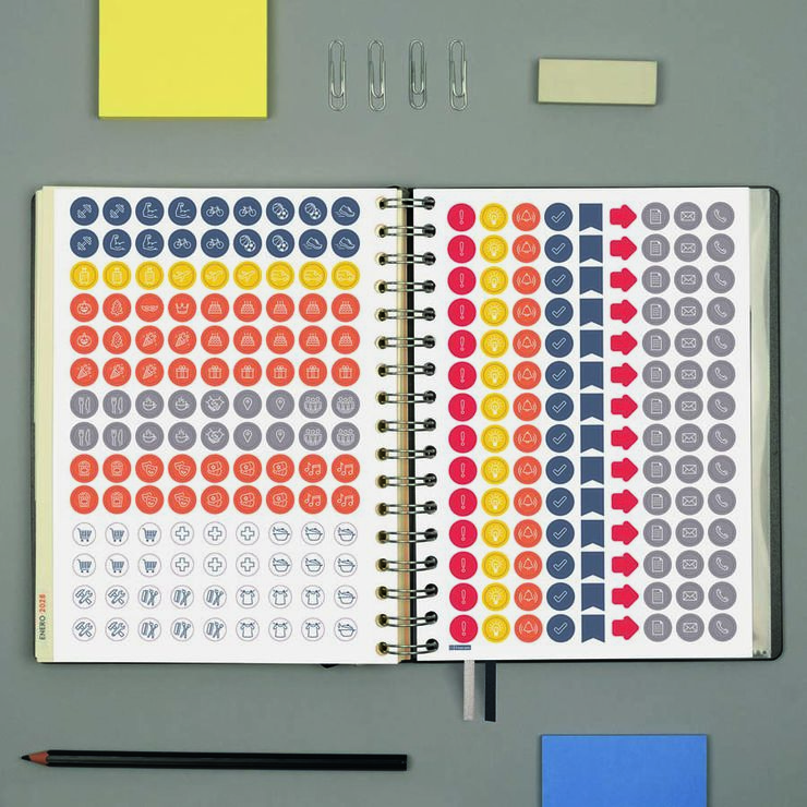 Agenda Finocam 16M Tempus 1/4 Sem/Vista Vertical Castellano 2026-27 Negro