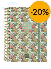 Agenda Finocam espiral 18 meses E10 2d&iacute;a/p&aacute;g mult 2025-26 daisy