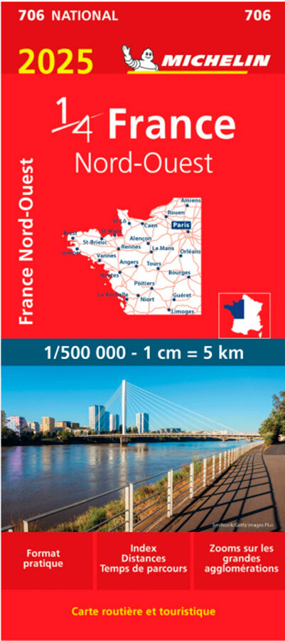 Mapa national France nord-ouest 2025