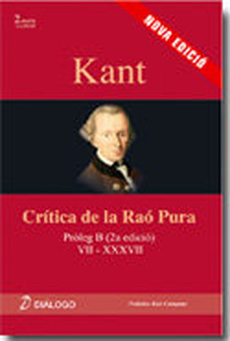 Kant: crítica de la raó pura. Pròleg B V