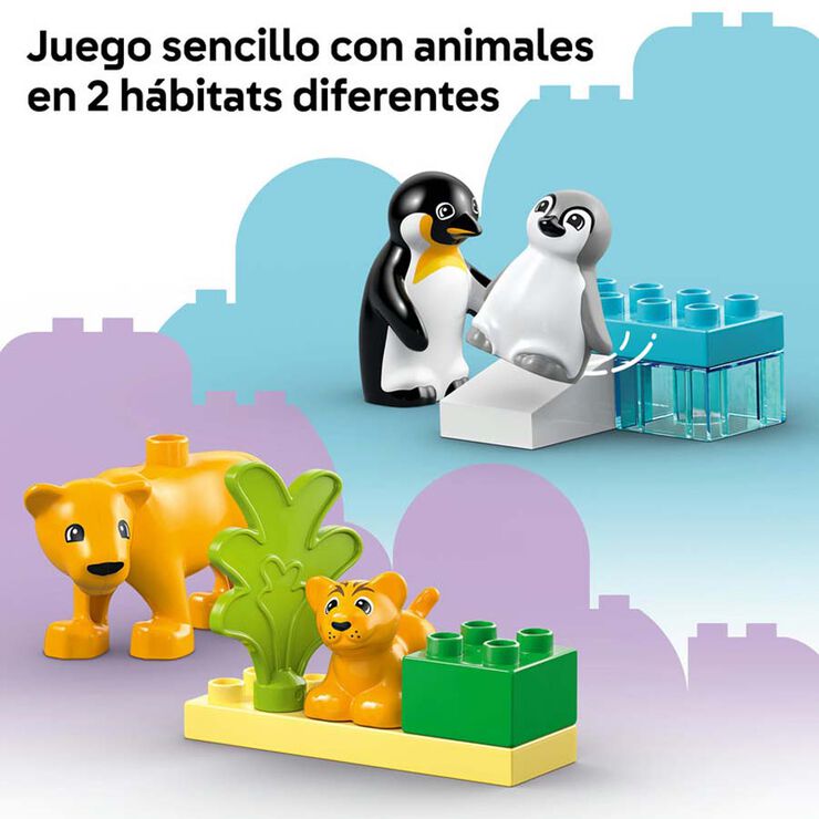 LEGO® DUPLO Town Familias de la Fauna Salvaje: Pingüinos y Leones 10442