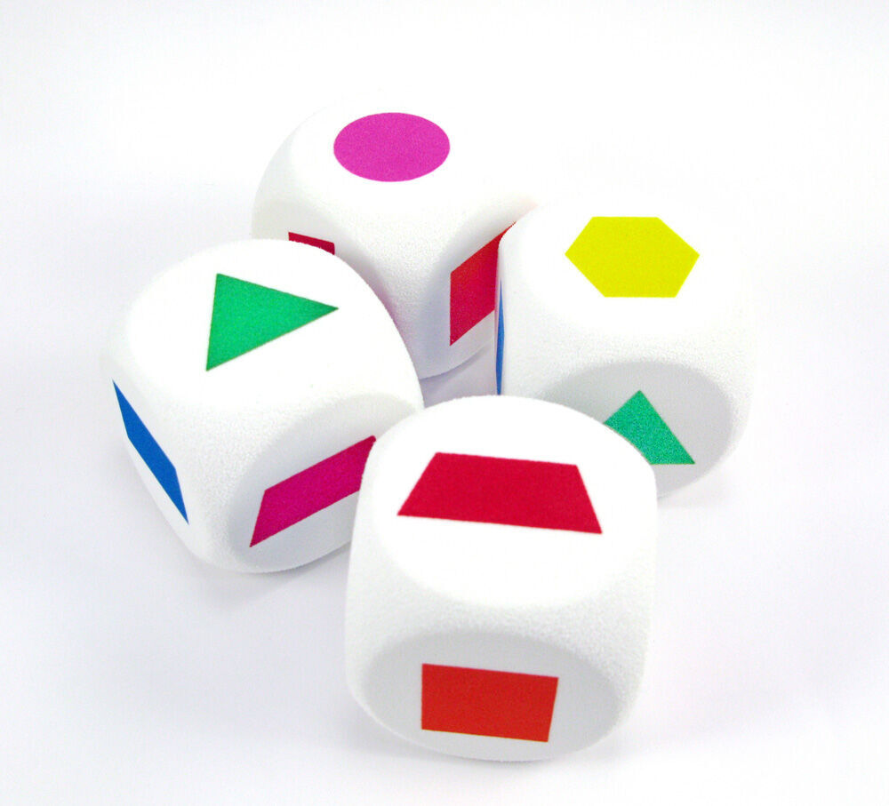 Dau 6 cares formes geom&egrave;triques 4 unitats