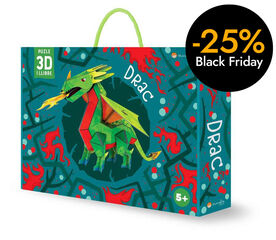 Puzle i llibre 55 peces Drac 3D