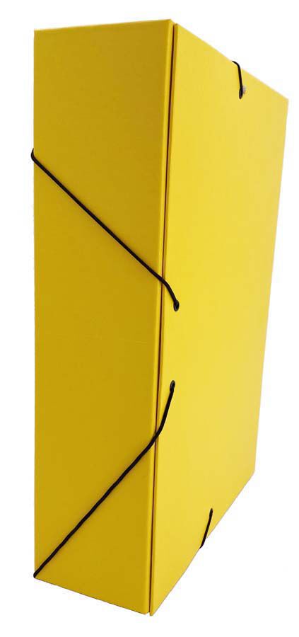 Carpeta proyectos Abacus forrada lomo 90mm amarillo