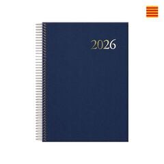 Agenda espiral Dohe Segovia 14x20 día/pág catalán 2026 azul