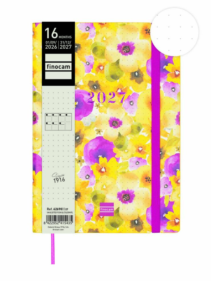 Agenda Finocam 16M Dotted Y10 Sem/Vista Multiling&uuml;e 2026-27 Bloom