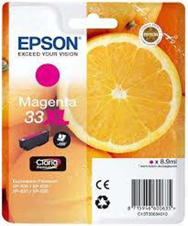 Cartucho original Epson 33XL Cyan - Ref. C13T33624012