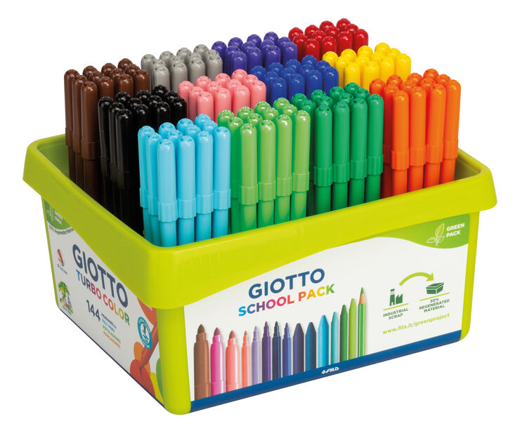 Retoladors de colors Giotto Turbo Color 144u caixa escolar