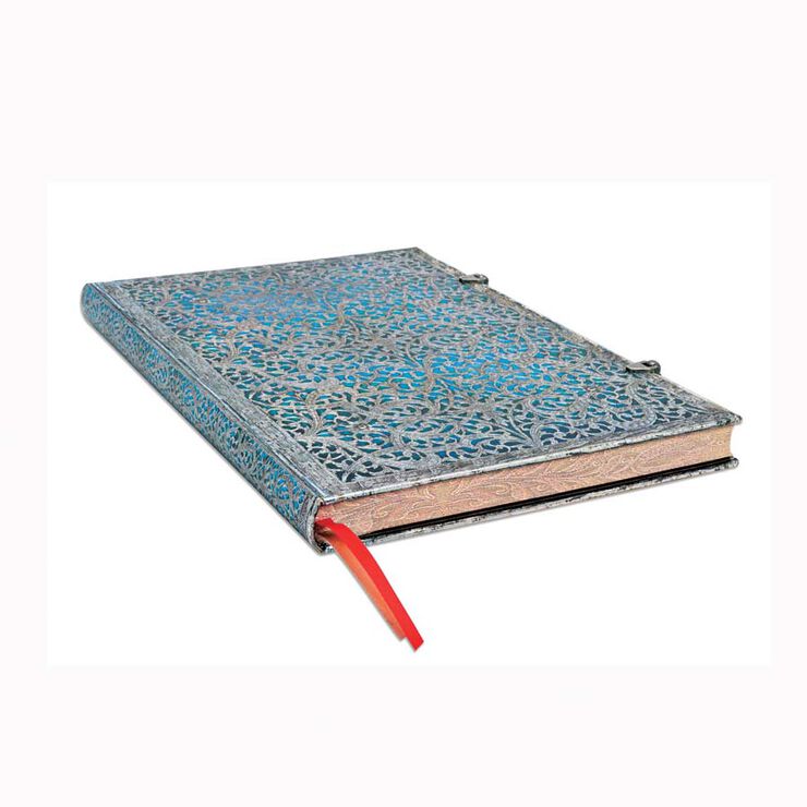 Libreta Paperblanks gran liso Filigrana Maya blue