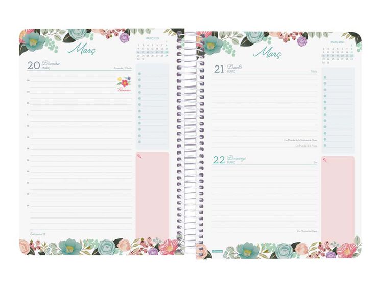 Agenda Finocam Cloe E10 dia/p&agrave;g cat 2026 verd