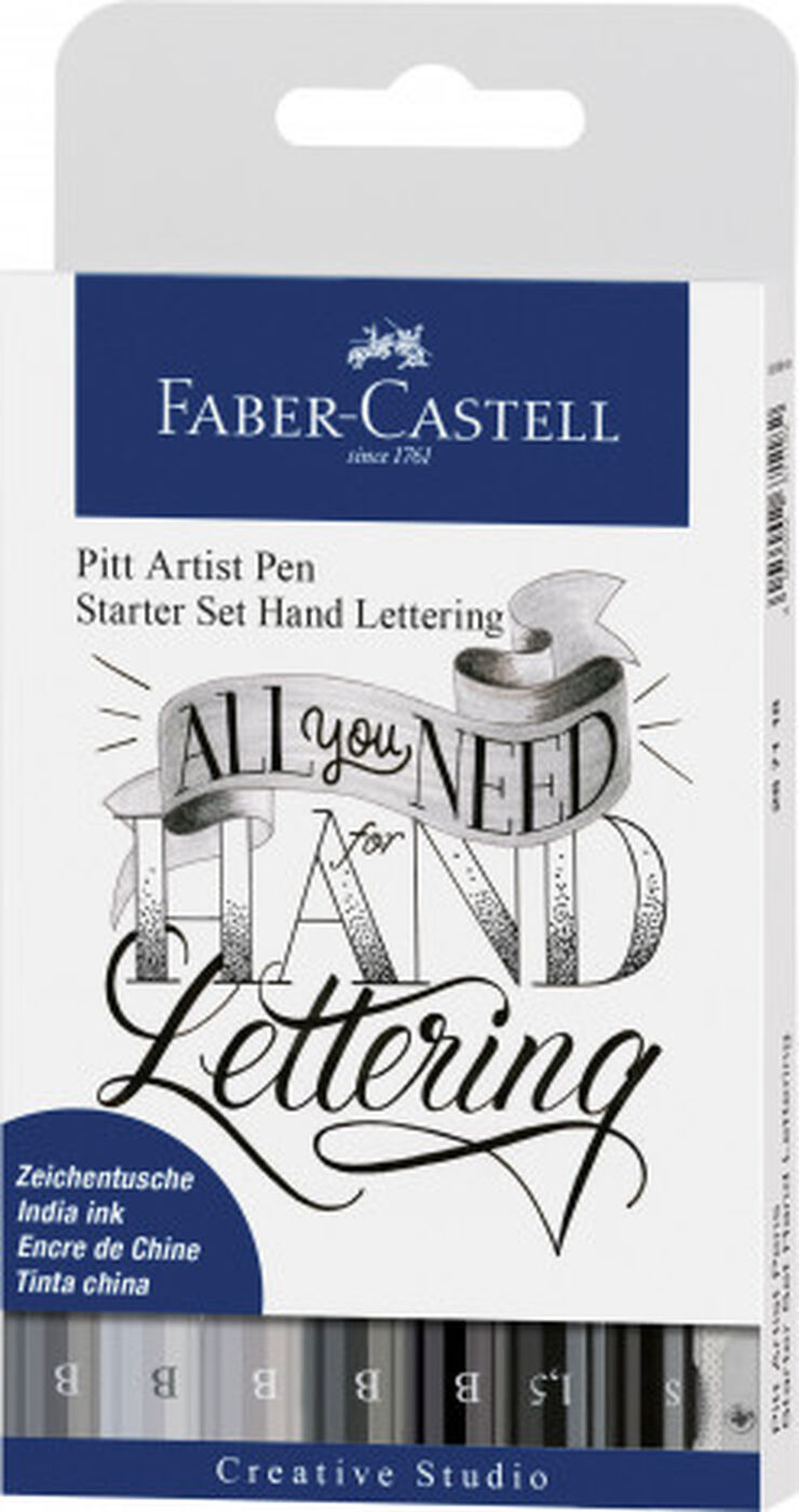 Retoladors Faber-Castell Pitt Lettering 7 colors Retoladors Faber-Castell Pitt Lettering 7 colors