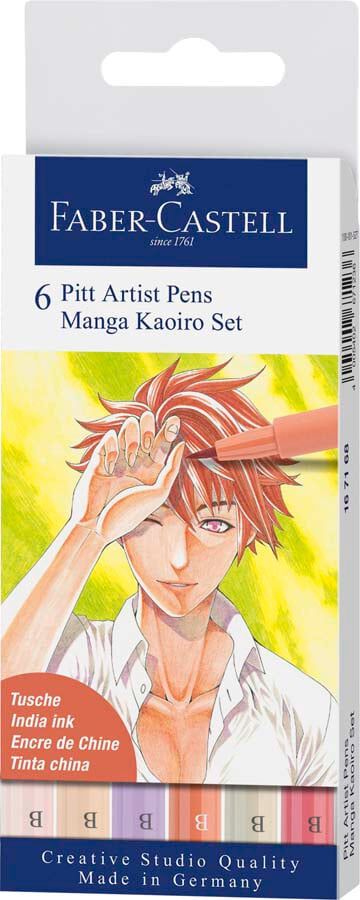 Retoladors Faber-Castell Pitt Artist Pen Manga Kaoiro 6 colors