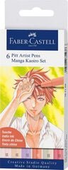 Retoladors Faber-Castell Pitt Artist Pen Manga Kaoiro 6 colors