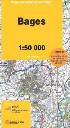 Mapa comarcal de Catalunya 1:50 000. Bages - 07