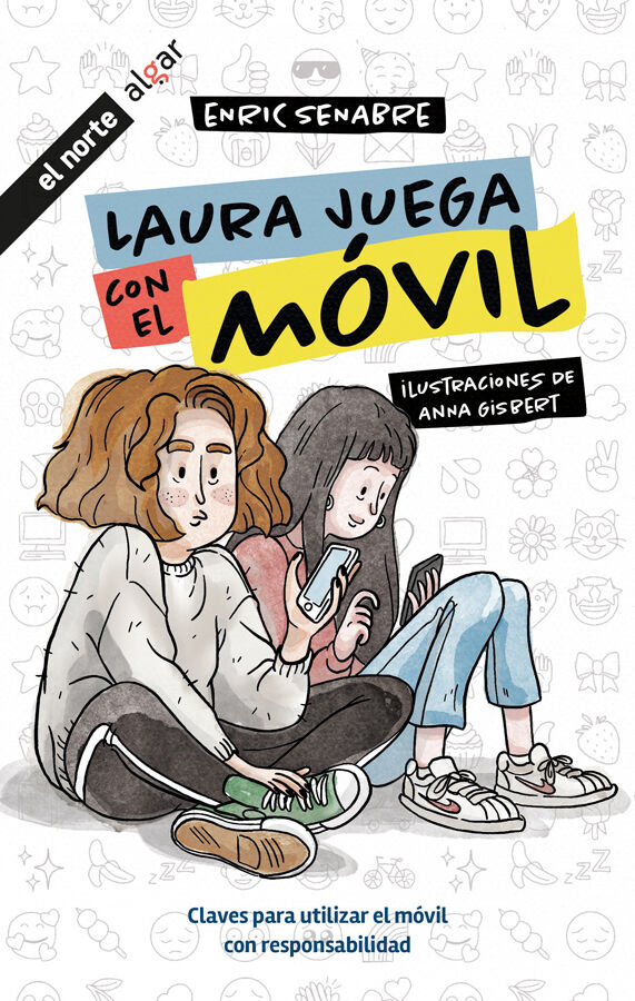 Laura juega con el m&oacute;vil