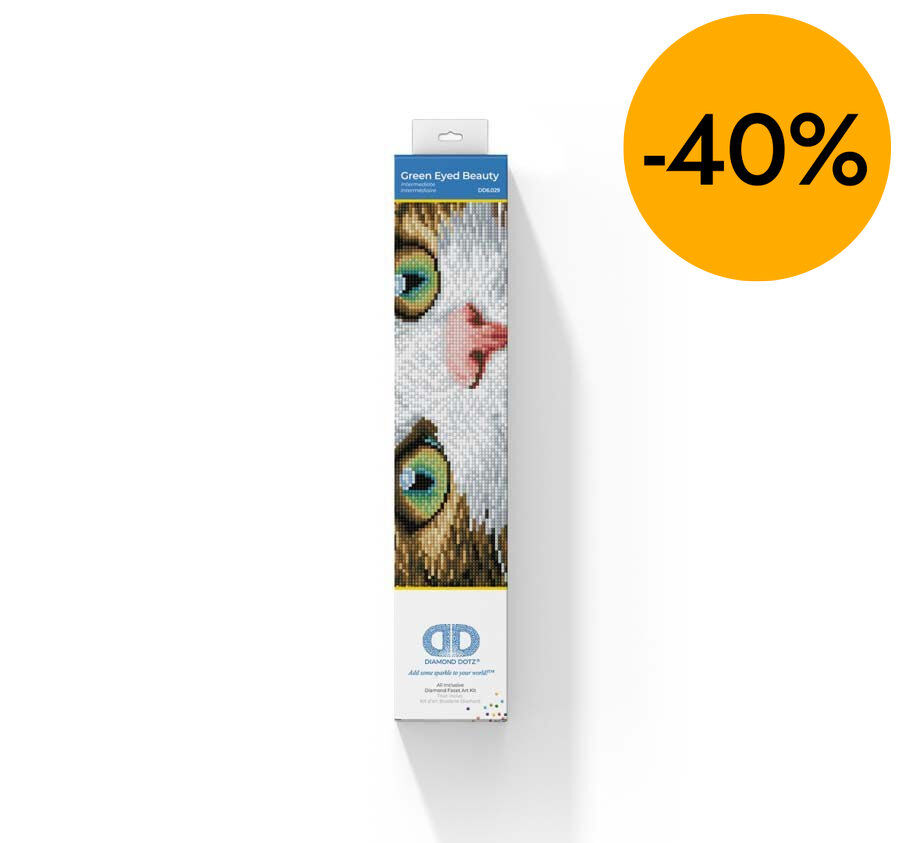 Diamond Dotz Gatet Ulls verds