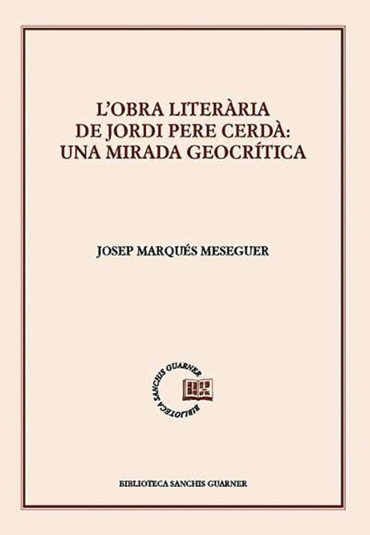 L'obra literària de Jordi Pere Cerdà