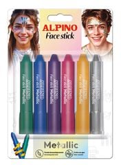 Maquillaje Alpino Face Stick colores met&aacute;licos 6u