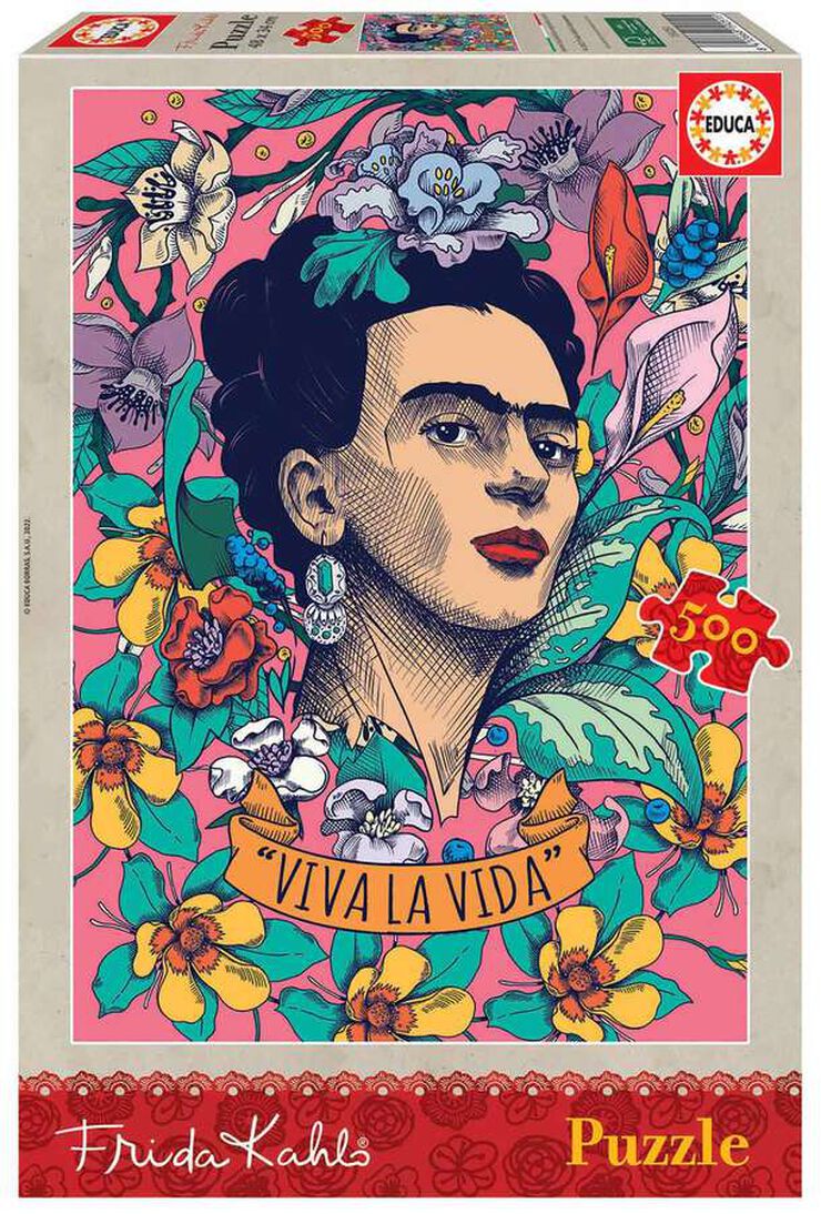 Puzle 500 piezas Viva la vida Frida Kahlo