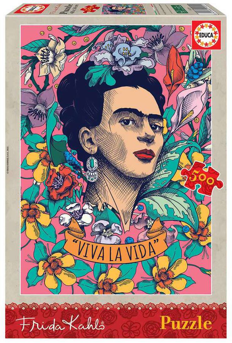 Puzle 500 peces Viva la vida Frida Kahlo