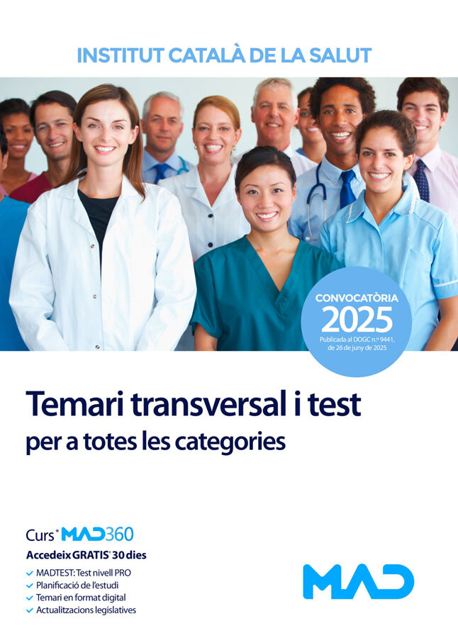 Temari transversal i test per a totes les categories