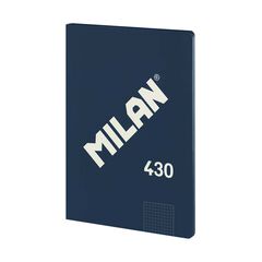 Libreta grapada A4 48 hojas 4x4 Milan 1918 azul