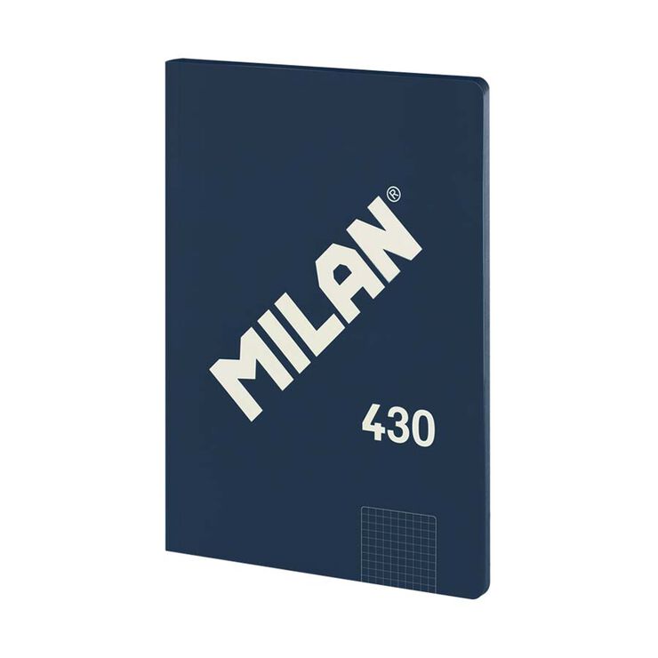 Libreta grapada A4 48 hojas 4x4 Milan 1918 azul