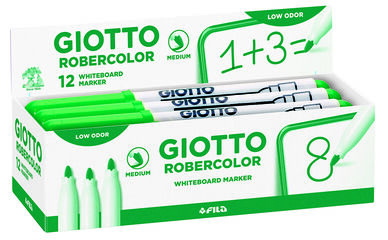 Rotulador pizarra Giotto Robercolor M negro 12u