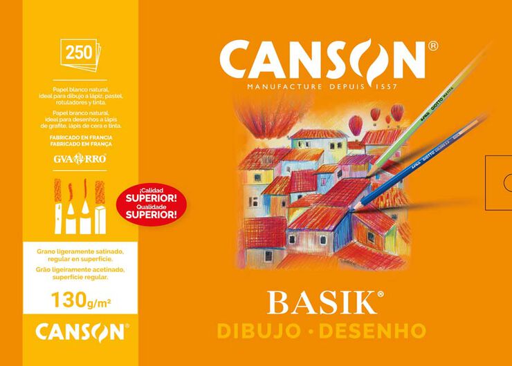 Papel de dibujo Canson A3 250 hojas